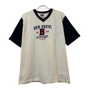 B.U.M. Equipment Embroidered Athletic Department Baseball T-Shirt V Neck Size M